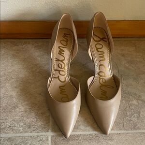 Sam Edelman Beige Pointed Toe D'Orsay Pumps